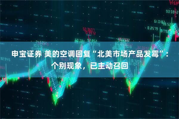 申宝证券 美的空调回复“北美市场产品发霉”：个别现象，已主动召回