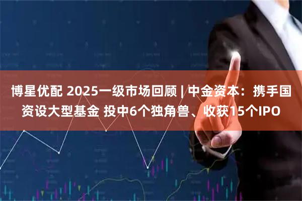 博星优配 2025一级市场回顾 | 中金资本：携手国资设大型基金 投中6个独角兽、收获15个IPO